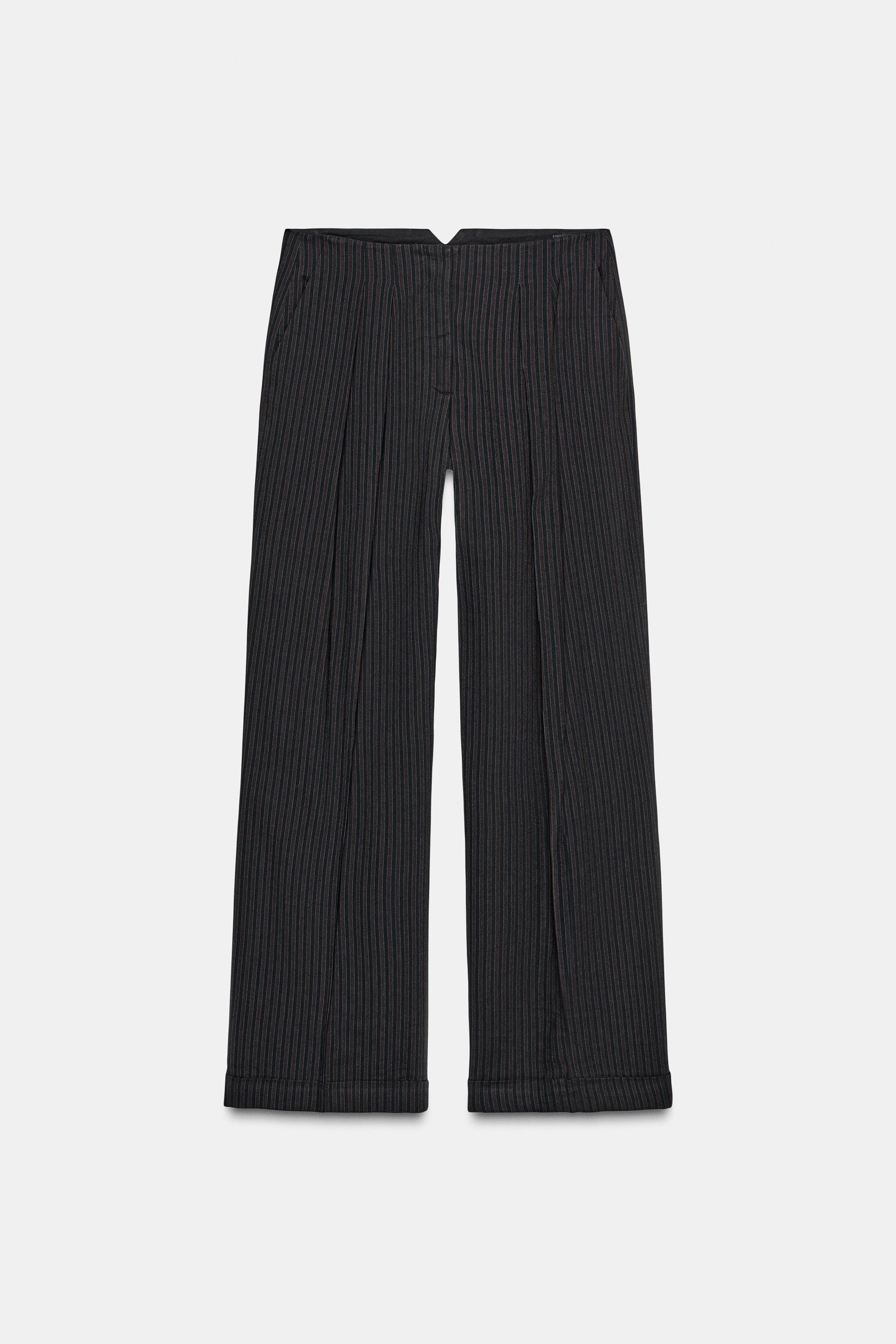 ZW COLLECTION PINSTRIPED PLEATED PANTS